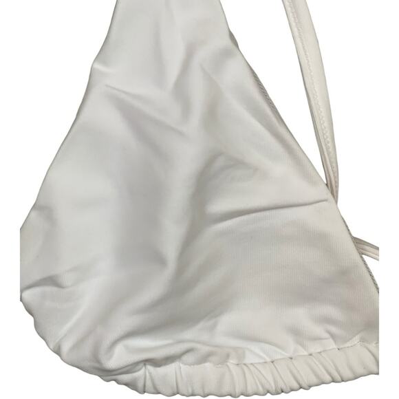 Andie Swim The Tropez String Bikini Top in White‎ Size M NWT - Picture 4 of 9